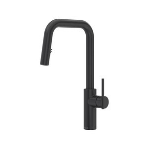 Lateral™ Pull-Down Kitchen Faucet With U-Spout - Black | Model Number: LTSQ201BK