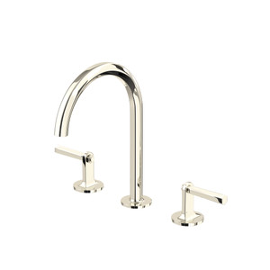 Modelle Widespread Bathroom Faucet With C-Spout - Polished Nickel | Model Number: MD08D3LMPN