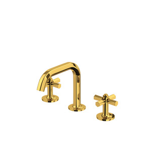 Modelle Widespread Bathroom Faucet With U-Spout - Unlacquered Brass | Model Number: MD09D3XMULB