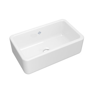 Lancaster™ 30" Single Bowl Farmhouse Apron Front Fireclay Kitchen Sink - White (WH) | Model Number: RC3018WH-C