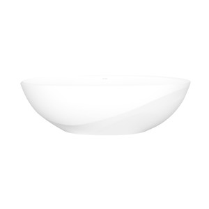 Seros 70" X 30" Freestanding Soaking Bathtub With Flat Rim - Standard Matte White | Model Number: SE4M-N-SM-NO