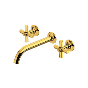 Modelle Wall Mount Bathroom Faucet Trim - Unlacquered Brass | Model Number: TMD08W3XMULB