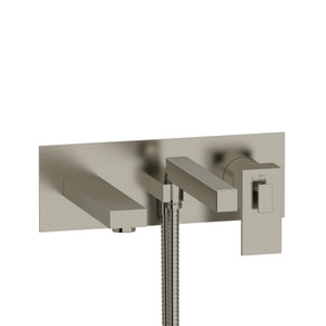 Kubik™ Wall Mount Thermostatic/Pressure Balance Tub Filler Trim - Brushed Nickel | Model Number: TUS21BN