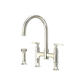 Southbank™ Bridge Kitchen Faucet With Side Spray - Polished Nickel | Model Number: U.SB57D3LMPN