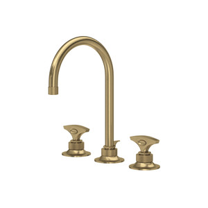 Graceline® Widespread Lavatory Faucet With C-Spout - Antique Gold | Model Number: MB2019DMAG-2