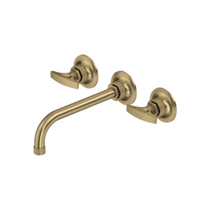 Graceline® Wall Mount Lavatory Faucet Trim - Antique Gold | Model Number: MB2030DMAGTO-2