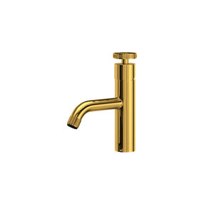 Campo Single Hole Single Industrial Metal Wheel Handle Bathroom Faucet - Unlacquered Brass | Model Number: A3702IWULB-2
