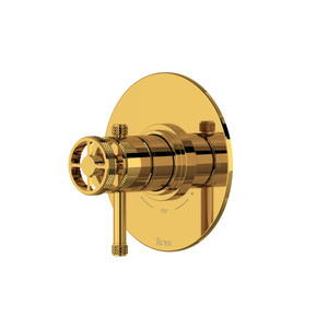Campo™ 1/2" Therm & Pressure Balance Trim With 2 Functions - Unlacquered Brass | Model Number: TCP44W1ILULB