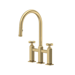 Apothecary™ Bridge Pull-Down Kitchen Faucet - Antique Gold | Model Number: AP58D3XMAG