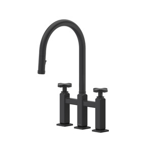 Apothecary™ Bridge Pull-Down Kitchen Faucet - Matte Black | Model Number: AP58D3XMMB