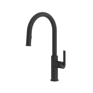 Authentica™ Pull-Down Kitchen Faucet With C-Spout - Black | Model Number: AU201BK
