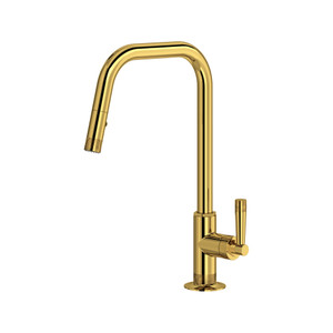 Graceline® Pull-Down Kitchen Faucet With U-Spout - Unlacquered Brass | Model Number: MB7956LMULB