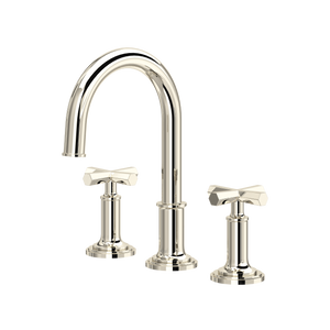 San Giovanni Widespread Lavatory Faucet With C-Spout - Polished Nickel | SG08D3XMPN