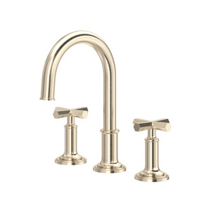 San Giovanni™ Widespread Lavatory Faucet With C-Spout - Satin Nickel | Model Number: SG08D3XMSTN