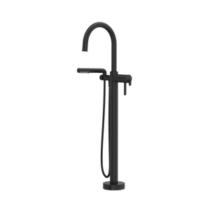 Authentica Thermostatic Single Hole Floor Mount Tub Filler Trim - Black | TAU39BK