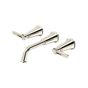 Momenti™ Wall Mount Lavatory Faucet Trim - Polished Nickel | Model Number: TMMSQ03JPN