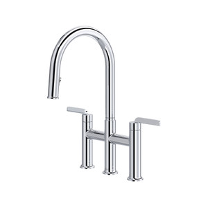 Authentica™ Bridge Pull-Down Kitchen Faucet With C-Spout - Chrome | Model Number: AU400C