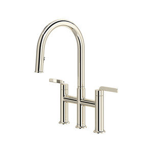 Riobel Azure™ Bridge Pull-Down Kitchen Faucet With C-Spout
