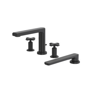 Manifesto™ 4-Hole Deck Mount Tub Filler - Black | Model Number: MF12+BK
