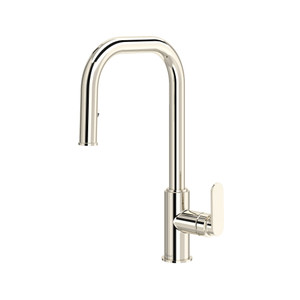 Arca™ Pull-Down Kitchen Faucet With U-Spout - Polished Nickel | Model Number: AASQ201PN