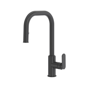 Arca™ Pull-Down Kitchen Faucet With U-Spout - Black | Model Number: AASQ201BK