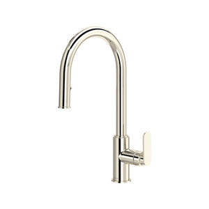 Arca™ Pull-Down Kitchen Faucet With C-Spout - Polished Nickel | Model Number: AA201PN