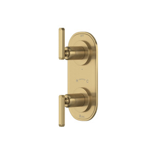 Apothecary™ 1/2" Thermostatic Trim With Diverter - Antique Gold | Model Number: TAP12W2LMAG