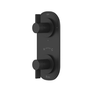 Tenerife™ 1/2" Thermostatic Trim With Diverter - Matte Black | Model Number: TTE12W2LMMB