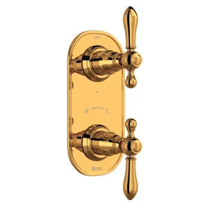 Arcana™ 1/2" Thermostatic Trim With Diverter - Italian Brass | Model Number: AC390LM-IB/TO