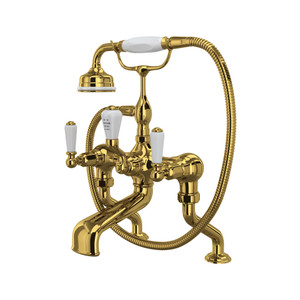Traditional Exposed Deck Mount Tub Filler - Unlacquered Brass | Model Number: U.3500L/1-ULB