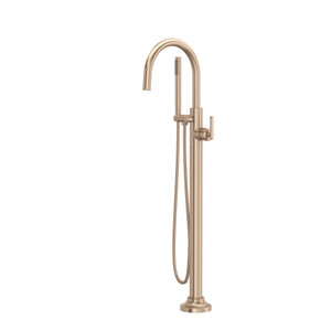 DISCONTINUED Apothecary™ Single Hole Floor Mount Tub Filler Trim - Vintage Gold | Model Number: TAP05HF1LMVG