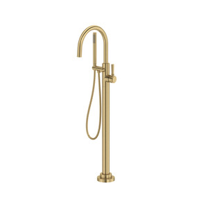 San Giovanni™ Floor Mount Tub Filler - Antique Gold | Model Number: TSG06HF1LMAG