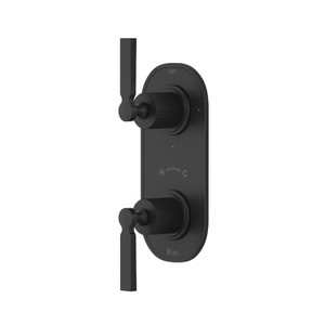 Apadana™ 1/2" Thermostatic Trim With Diverter - Matte Black | Model Number: TAD12W2LMMB