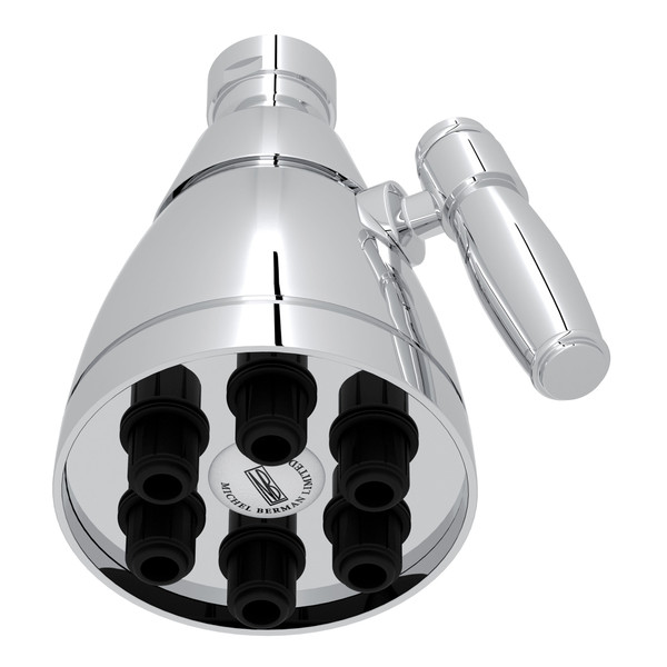 2 1/2 Inch Adjustable 6 Jet Showerhead - Polished Chrome | Model Number: WI0120APC - Product Knockout