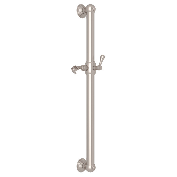 24 Inch Decorative Grab Bar with Lever Handle Slider - Satin Nickel | Model Number: 1361STN - Product Knockout