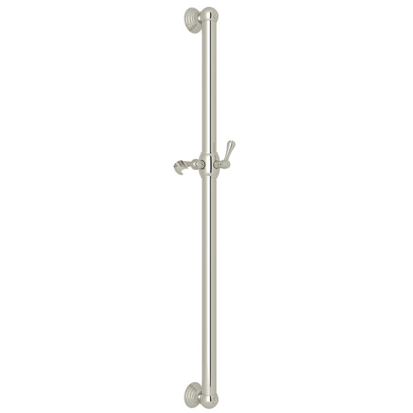 36 Inch Decorative Grab Bar with Lever Handle Slider - Polished Nickel | Model Number: 1362PN - Product Knockout