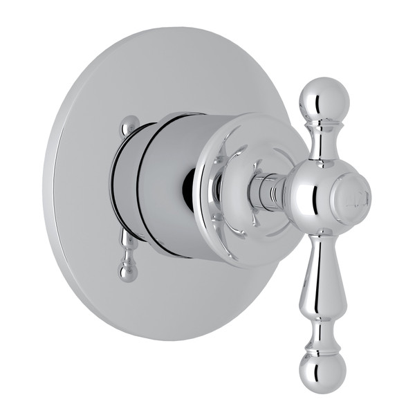 Arcana 4-Port 3-Way Diverter Trim - Polished Chrome with Ornate Metal Lever Handle | Model Number: AC27NL-APC/TO - Product Knockout