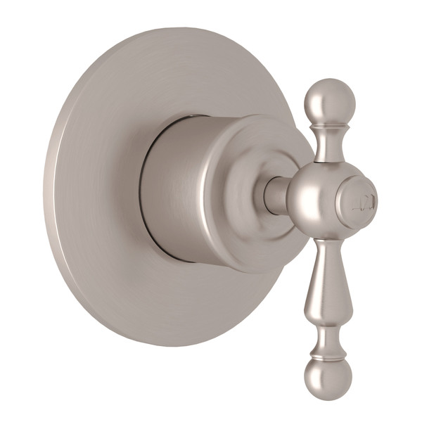 Arcana 4-Port 3-Way Diverter Trim - Satin Nickel with Ornate Metal Lever Handle | Model Number: AC27NL-STN/TO - Product Knockout