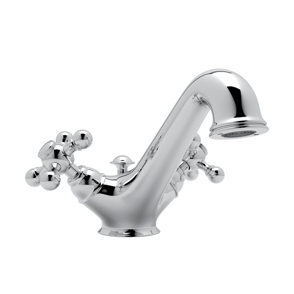 Arcana Single Hole Dual Handle Bathroom Faucet - Polished Chrome with Cross Handle | Model Number: AC51X-APC-2 - Product Knockout