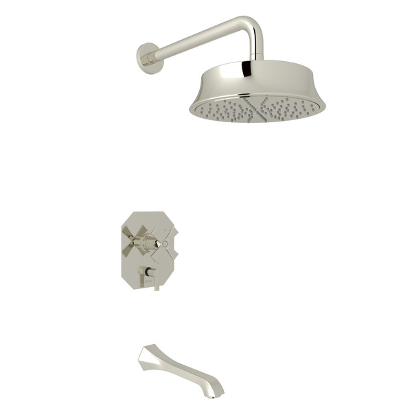 Bellia Pressure Balance Shower Package - Polished Nickel with Cross Handle | Model Number: BEKIT300NX-PN - Product Knockout