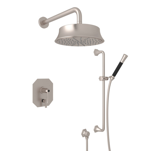 Bellia Pressure Balance Shower Package - Satin Nickel with Metal Lever Handle | Model Number: BEKIT310NL-STN - Product Knockout