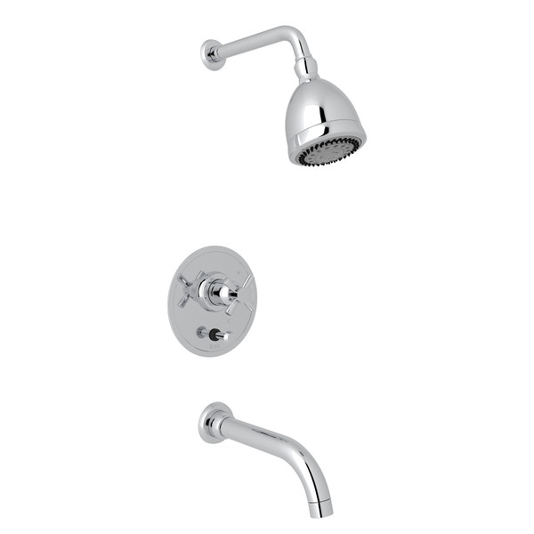 Holborn Pressure Balance Shower Package - Polished Chrome with Cross Handle | Model Number: U.KIT880X-APC - Product Knockout