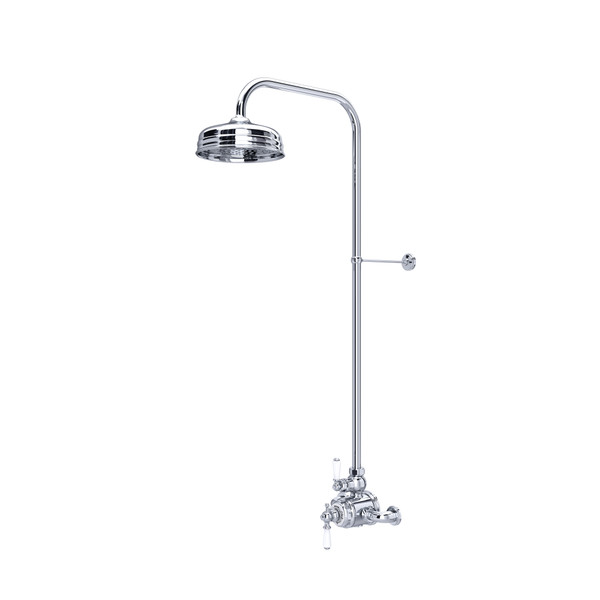 Edwardian Thermostatic Shower Package - Polished Chrome with Metal Lever Handle | Model Number: U.KIT2L-APC - Product Knockout
