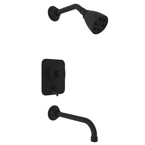 Graceline Pressure Balance Shower Package - Matte Black with Metal Dial Handle | Model Number: MBKIT230NDMMB - Product Knockout
