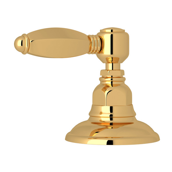 Hex Deck Mount 3-Port 2 Direction Diverter - Italian Brass with Metal Lever Handle | Model Number: A2716LHIB - Product Knockout