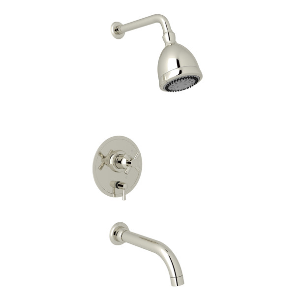 Holborn Pressure Balance Shower Package - Polished Nickel with Cross Handle | Model Number: U.KIT880NX-PN - Product Knockout