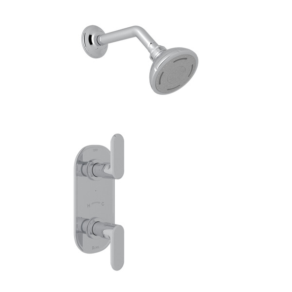Meda Thermostatic Shower Package - Polished Chrome with Metal Lever Handle | Model Number: LVKIT51L-APC - Product Knockout