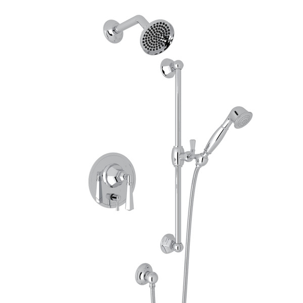 Palladian Pressure Balance Shower Package - Polished Chrome with Metal Lever Handle | Model Number: AKIT940NLM-APC - Product Knockout