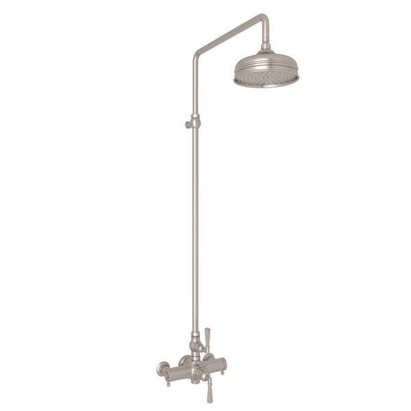 Palladian Thermostatic Shower Package - Satin Nickel with Metal Lever Handle | Model Number: AKIT48174LMSTN - Product Knockout
