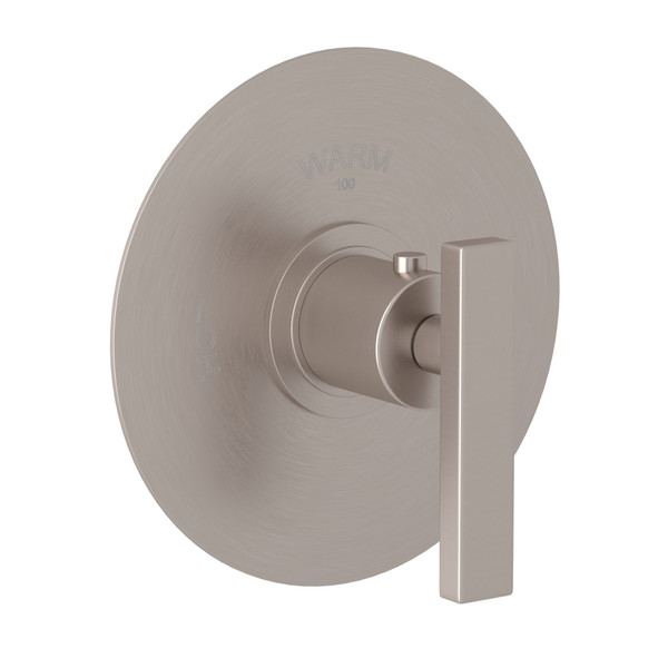 Pirellone Thermostatic Trim Plate without Volume Control - Satin Nickel with Metal Lever Handle | Model Number: BA720L-STN/TO - Product Knockout